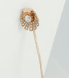 Alfiler de corbata en oro amarillo 18k y brillantes - Mayka Jewels