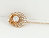 Alfiler de corbata en oro amarillo 18k y brillantes - Mayka Jewels