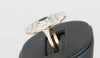 Anillo antiguo en oro 18k con zafiro y diamantes - Mayka Jewels
