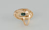 Anillo antiguo en oro 18k con zafiro y diamantes - Mayka Jewels