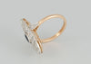 Anillo antiguo en oro 18k con zafiro y diamantes - Mayka Jewels