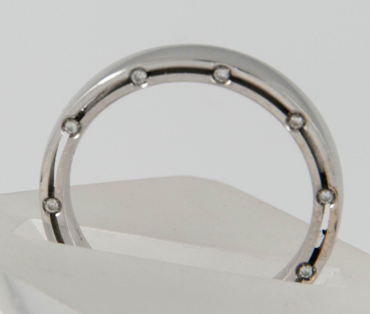 Anillo Damiani en oro blanco 18k con brillantes - Mayka Jewels
