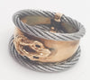 Anillo de diseño en oro 18k y acero - Mayka Jewels