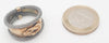 Anillo de diseño en oro 18k y acero - Mayka Jewels