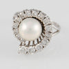 Anillo en oro 18k con perla australiana y brillantes - Mayka Jewels