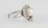 Anillo en oro 18k con perla australiana y brillantes - Mayka Jewels