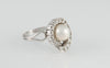 Anillo en oro 18k con perla australiana y brillantes - Mayka Jewels