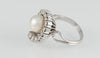 Anillo en oro 18k con perla australiana y brillantes - Mayka Jewels