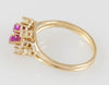 Anillo en oro 18k con rubíes y brillantes - Mayka Jewels