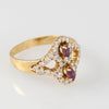 Anillo en oro 18k con rubíes y brillantes - Mayka Jewels