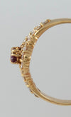Anillo en oro 18k con rubíes y brillantes - Mayka Jewels