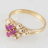 Anillo en oro 18k con rubíes y brillantes - Mayka Jewels