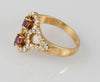 Anillo en oro 18k con rubíes y brillantes - Mayka Jewels