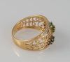Anillo en oro 18k con zafiros rubíes y esmeraldas - Mayka Jewels