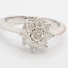 Anillo en oro blanco 18k con brillantes - Mayka Jewels