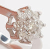 Anillo en oro blanco 18k con brillantes - Mayka Jewels