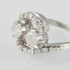 Anillo en oro blanco 18k con brillantes - Mayka Jewels