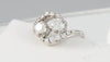 Anillo en oro blanco 18k con brillantes - Mayka Jewels