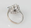 Anillo en oro blanco de 14k con zafiros y brillantes - Mayka Jewels