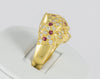 Anillo pantera en oro amarillo 18k - Mayka Jewels
