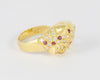 Anillo pantera en oro amarillo 18k - Mayka Jewels