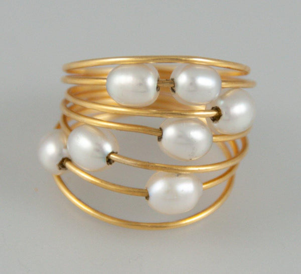 Anillo Tous en oro 18k con perlas - Mayka Jewels