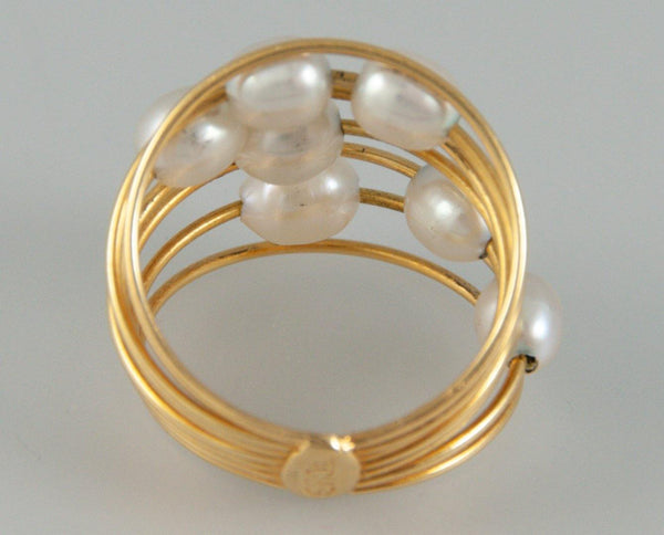 Anillo Tous en oro 18k con perlas - Mayka Jewels