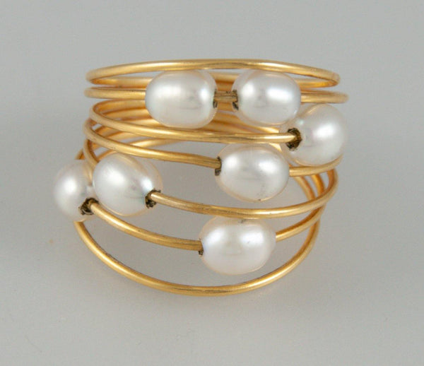 Anillo Tous en oro 18k con perlas - Mayka Jewels