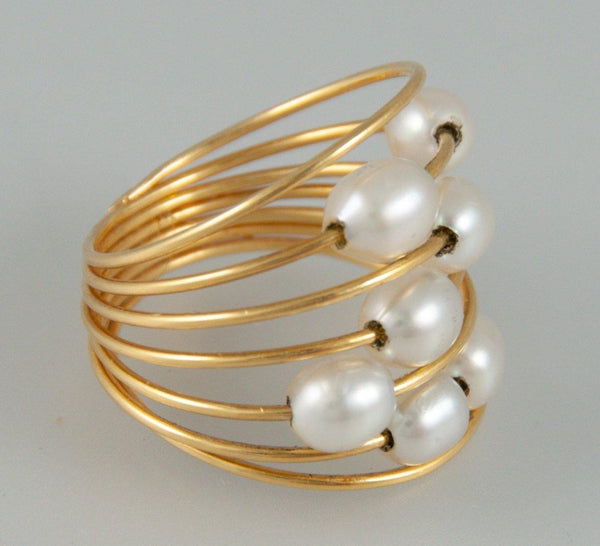 Anillo Tous en oro 18k con perlas - Mayka Jewels