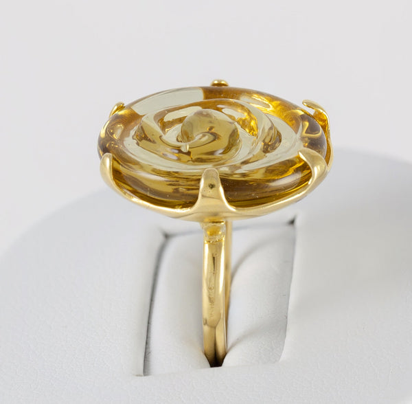 Anillo Tous en oro amarillo 18k con cristal de Murano - Mayka Jewels