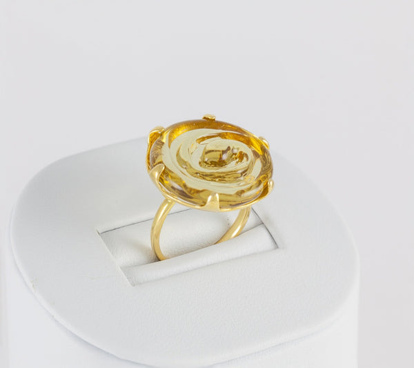 Anillo Tous en oro amarillo 18k con cristal de Murano - Mayka Jewels