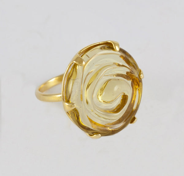 Anillo Tous en oro amarillo 18k con cristal de Murano - Mayka Jewels