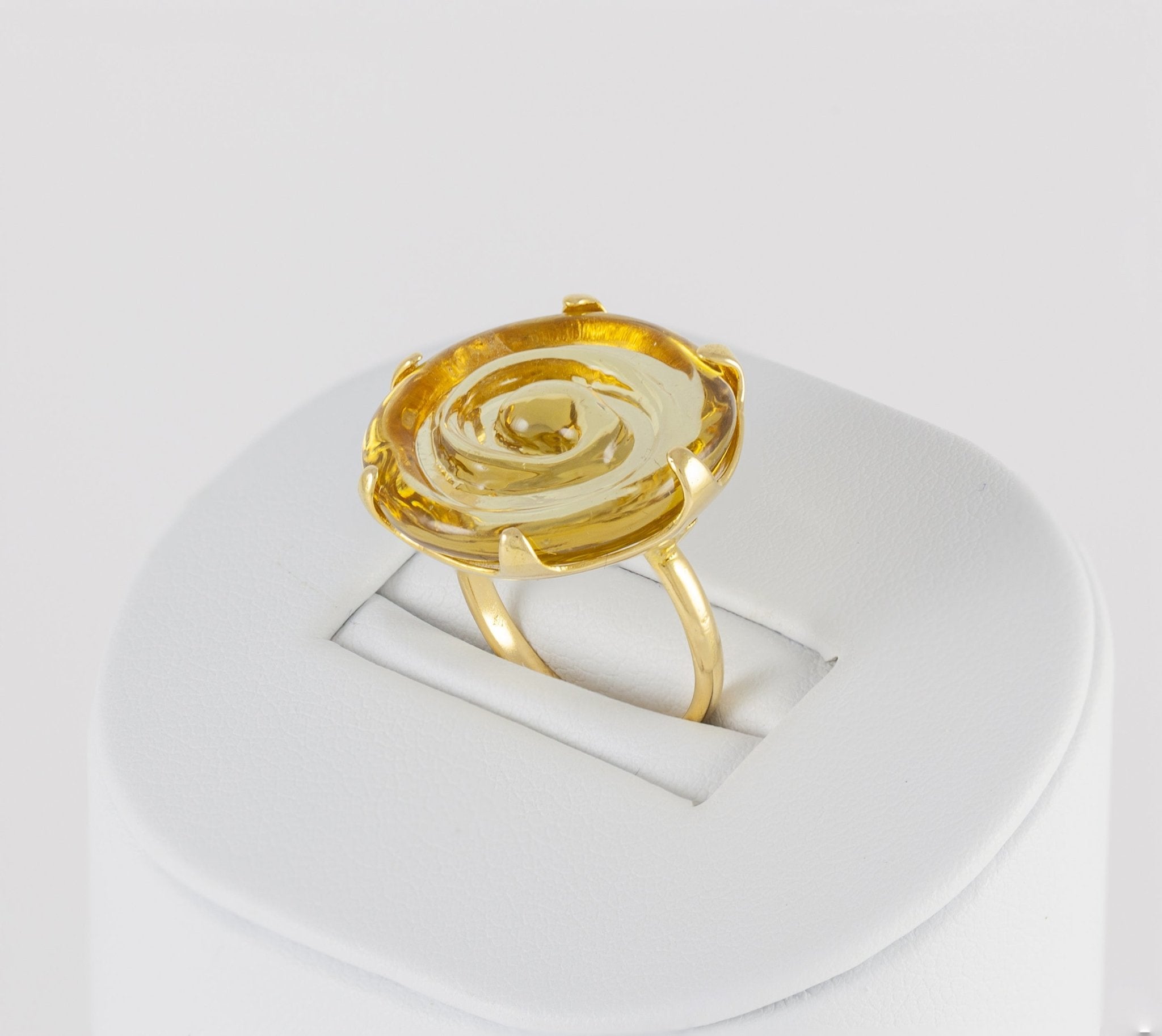 Anillo Tous en oro amarillo 18k con cristal de Murano - Mayka Jewels