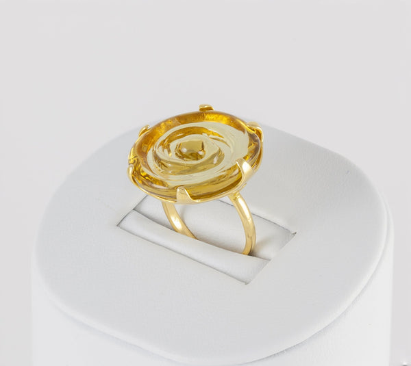 Anillo Tous en oro amarillo 18k con cristal de Murano - Mayka Jewels