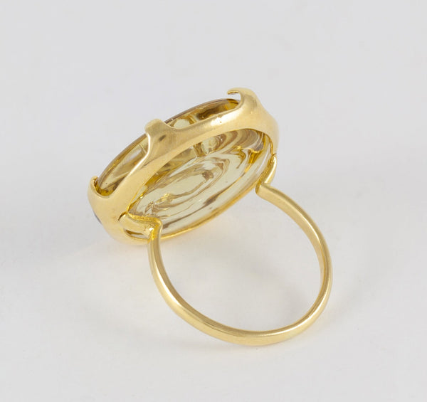 Anillo Tous en oro amarillo 18k con cristal de Murano - Mayka Jewels