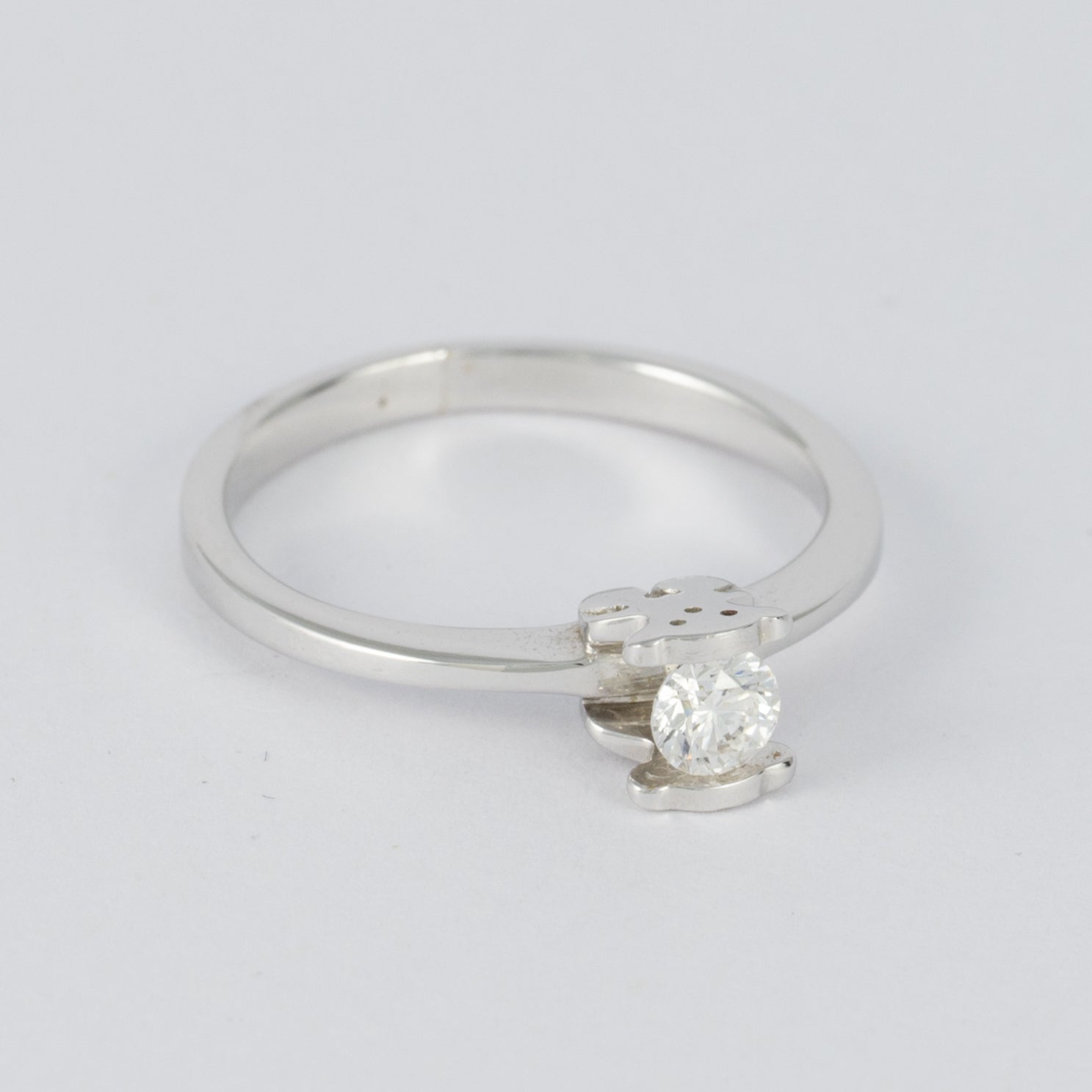 Anillo Tous en oro blanco 18k con brillante 0.18ct - Mayka Jewels