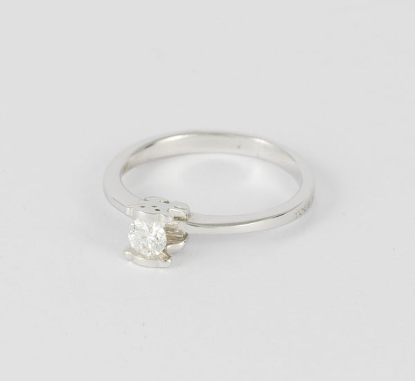 Anillo Tous en oro blanco 18k con brillante 0.18ct - Mayka Jewels