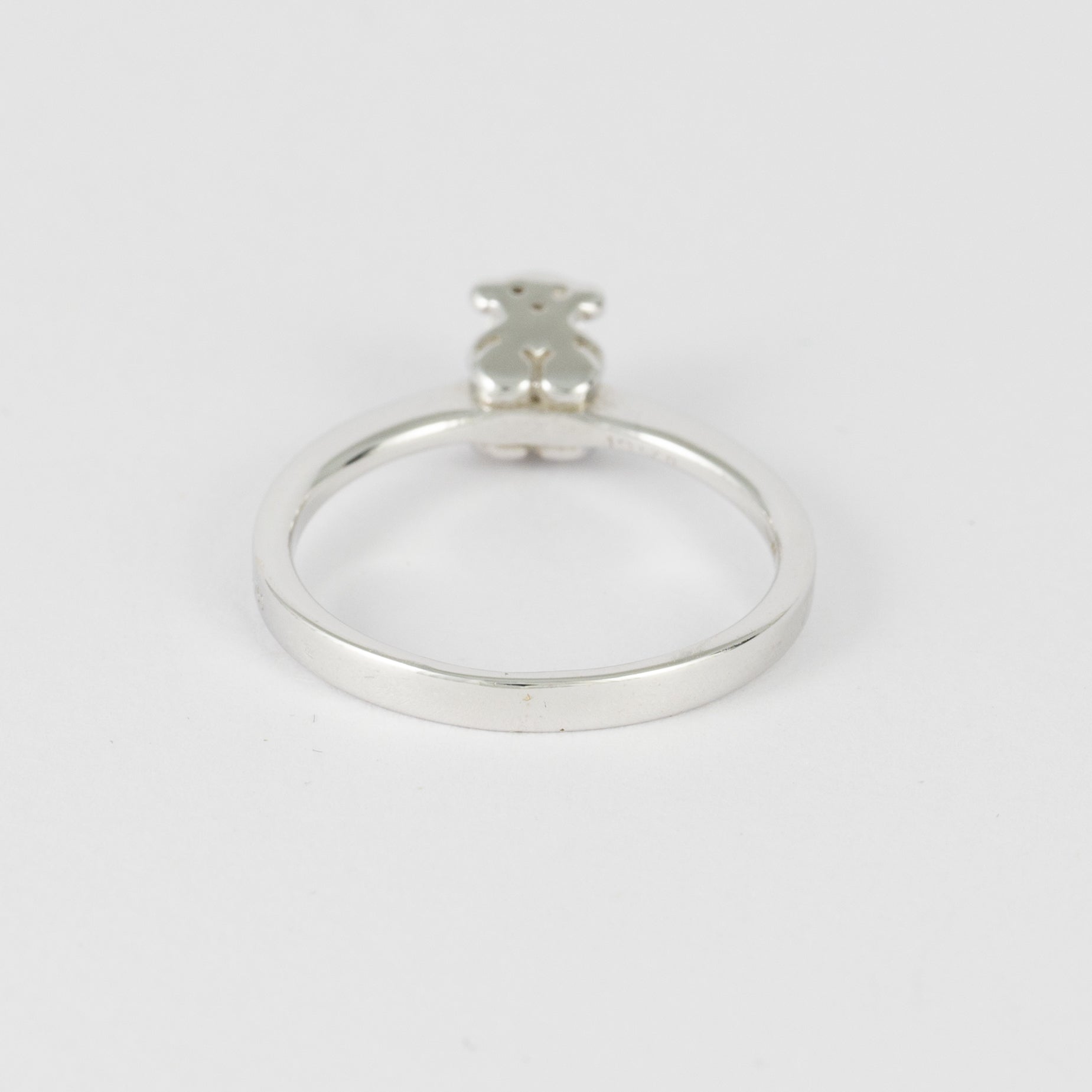 Anillo Tous en oro blanco 18k con brillante 0.18ct - Mayka Jewels