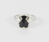 Anillo Tous en oro blanco 18k con brillantes y ónix - Mayka Jewels