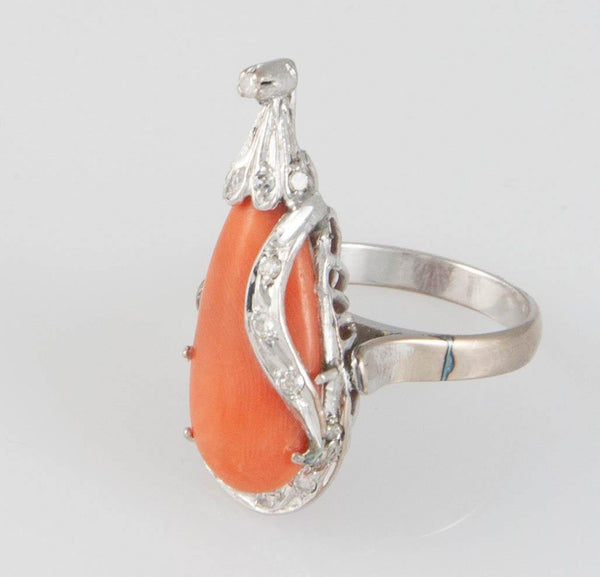 Anillo y pendientes antiguos de los años 40 en aleación de metales con estaño - Mayka Jewels