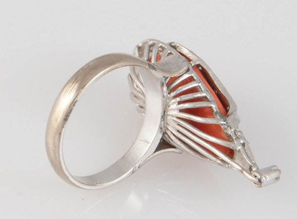 Anillo y pendientes antiguos de los años 40 en aleación de metales con estaño - Mayka Jewels