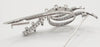 Broche años 40 en oro blanco 18k con diamantes 1.43 quilates - Mayka Jewels