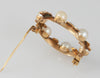 Broche antiguo en oro 18k con perlas naturales y diaman tes 0.40 quilates - Mayka Jewels