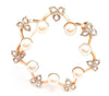 Broche antiguo en oro 18k con perlas y diamantes 0.21 quilates - Mayka Jewels