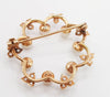 Broche antiguo en oro 18k con perlas y diamantes 0.21 quilates - Mayka Jewels