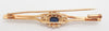 Broche antiguo en oro 18k con zafiro y diamantes - Mayka Jewels