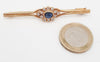 Broche antiguo en oro 18k con zafiro y diamantes - Mayka Jewels