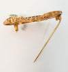 Broche antiguo en oro 19k con cuarzos y esmalte hecho a mano - Mayka Jewels