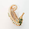 Broche antiguo en oro 19k con cuarzos y esmalte hecho a mano - Mayka Jewels