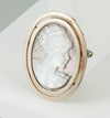 Broche antiguo en oro amarillo 14k y nácar - Mayka Jewels